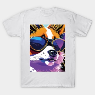 Shades of Cool: A Stylish Dog in Sunglasses T-Shirt